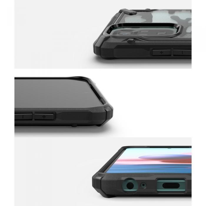 UTGATT5 - Ringke - Fusion X Mobilskal Xiaomi Redmi Note 10 - Camo Svart
