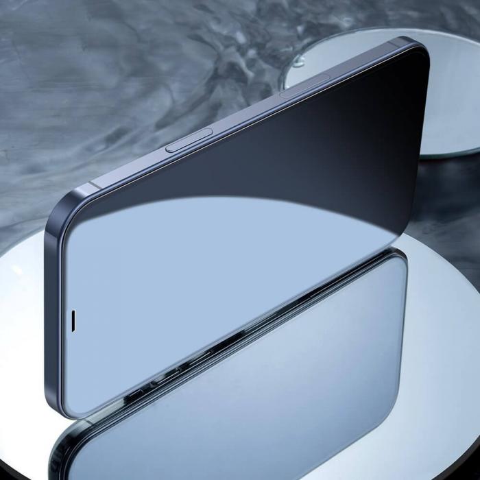 UTGATT5 - Baseus 2x 0,3 mm Hrdat glas iPhone 12 & 12 Pro Svart