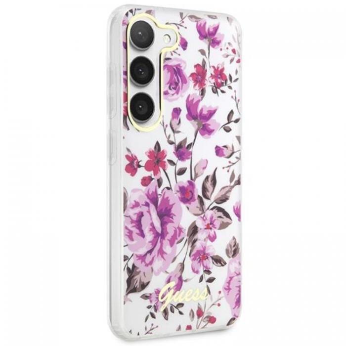Guess - Guess Galaxy S23 Mobilskal Flower Collection - Vit