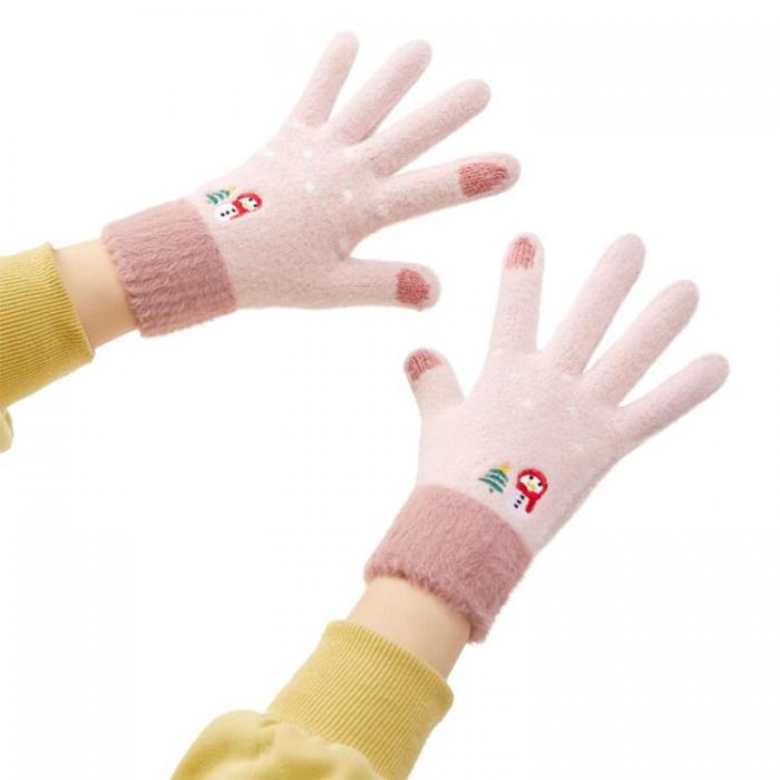 A-One Brand - Snowman Vinter Touchvantar/Handskar - Rosa