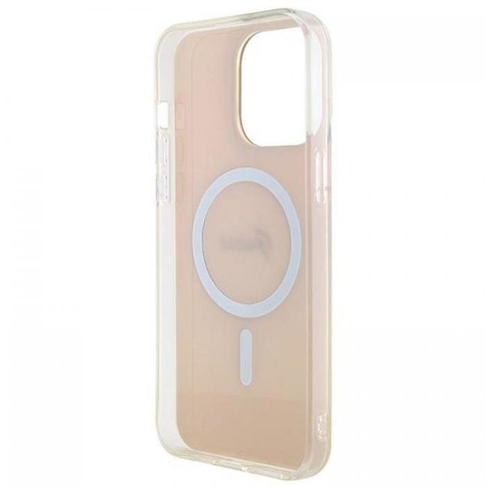 Guess - Guess iPhone 15 Pro Mobilskal Magsafe IML Iridescent - Rosa
