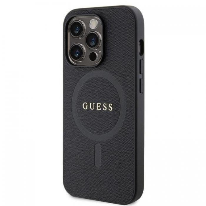 Guess - Guess iPhone 14 Pro Mobilskal Magsafe Saffiano - Svart