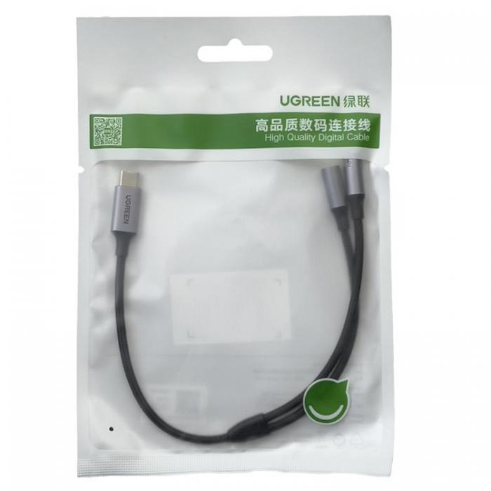 UTGATT1 - Ugreen adapter USB-C 2x 3.5 mm Mini Jack - Svart