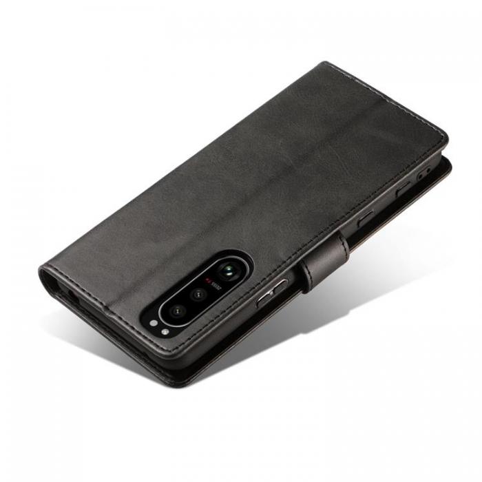 UTGATT1 - Magnet Elegant Kickstand Fodral Sony Xperia 1 III - Svart
