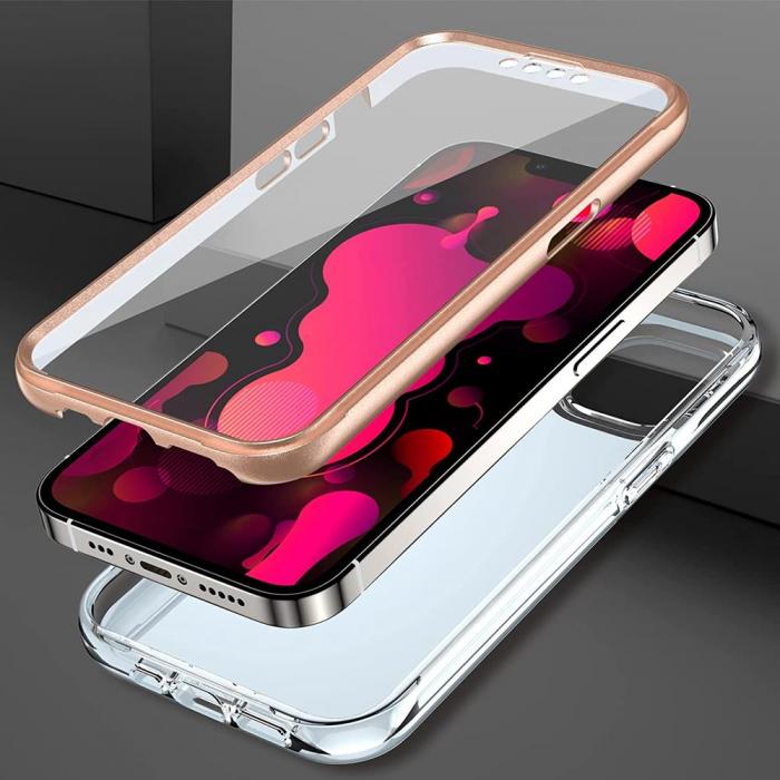 OEM - Marble Grid 360 Skal iPhone 13 Pro Max - Rosa