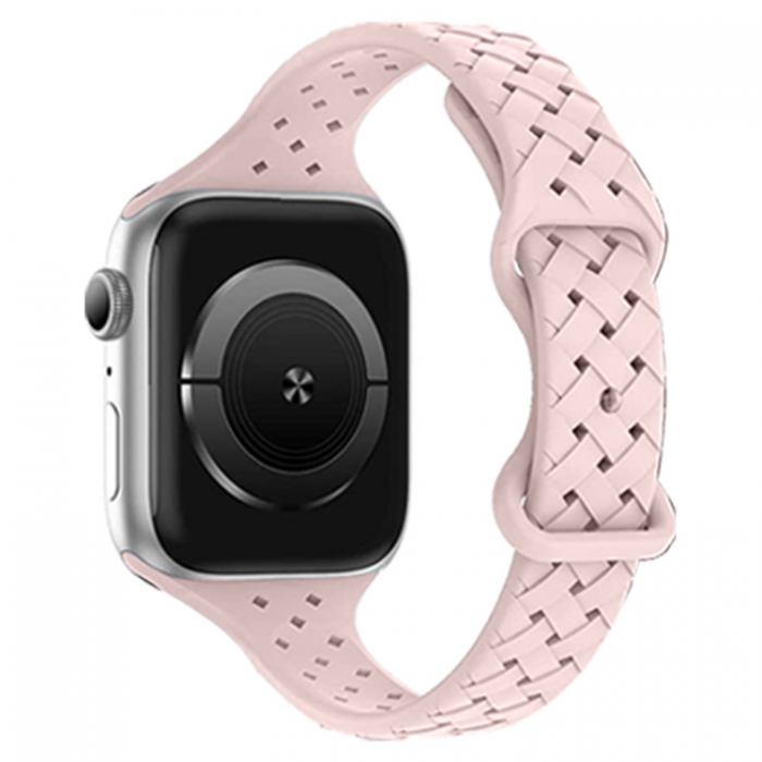A-One Brand - Apple Watch 7/8/SE/Ultra (42/44/45/49mm) Armband Weave - Rosa