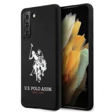 US Polo - US Polo Silicone Logo Skal Galaxy S21 Plus - Svart