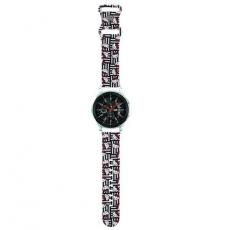 Hello Kitty - Hello Kitty Galaxy Watch (20mm) Armband Heads & Stripes - Svart