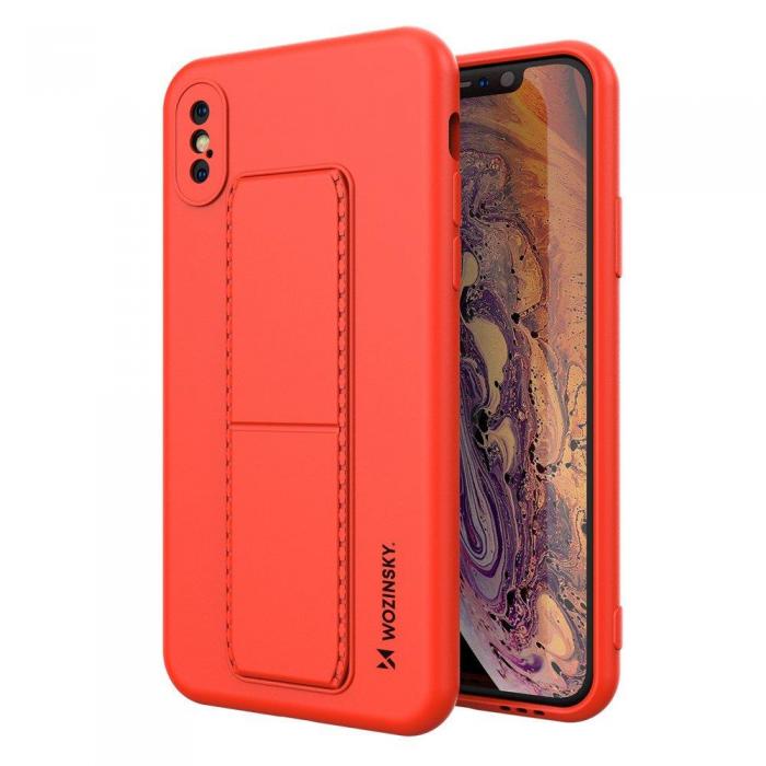 Wozinsky - Wozinsky Kickstand Silicone Skal iPhone Xs Max - Rd