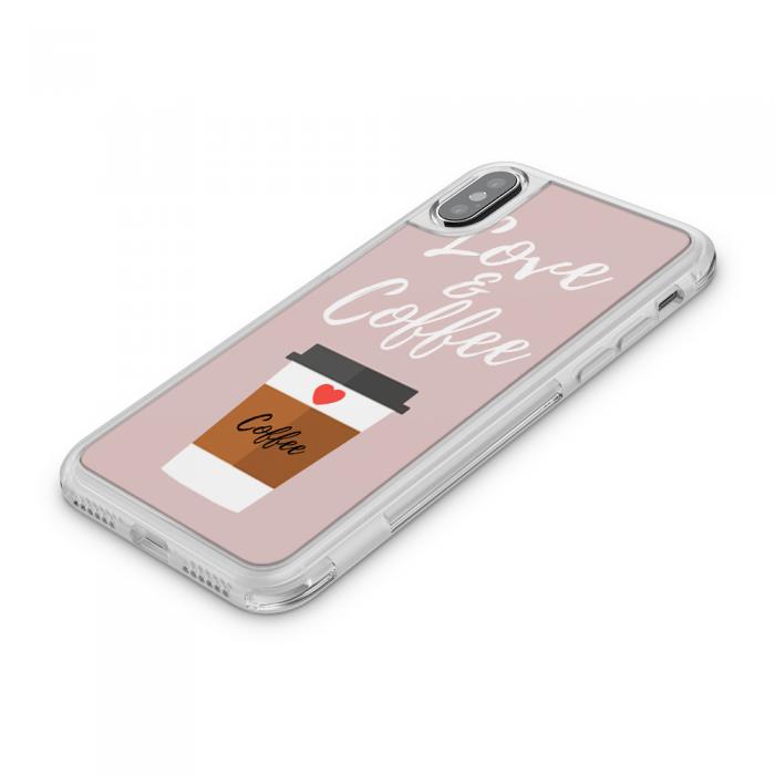 UTGATT5 - Fashion mobilskal till Apple iPhone X - I love coffe - Beige