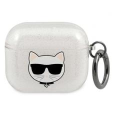 KARL LAGERFELD - Karl Lagerfeld Skal AirPods 3 Glitter Choupette - Silver