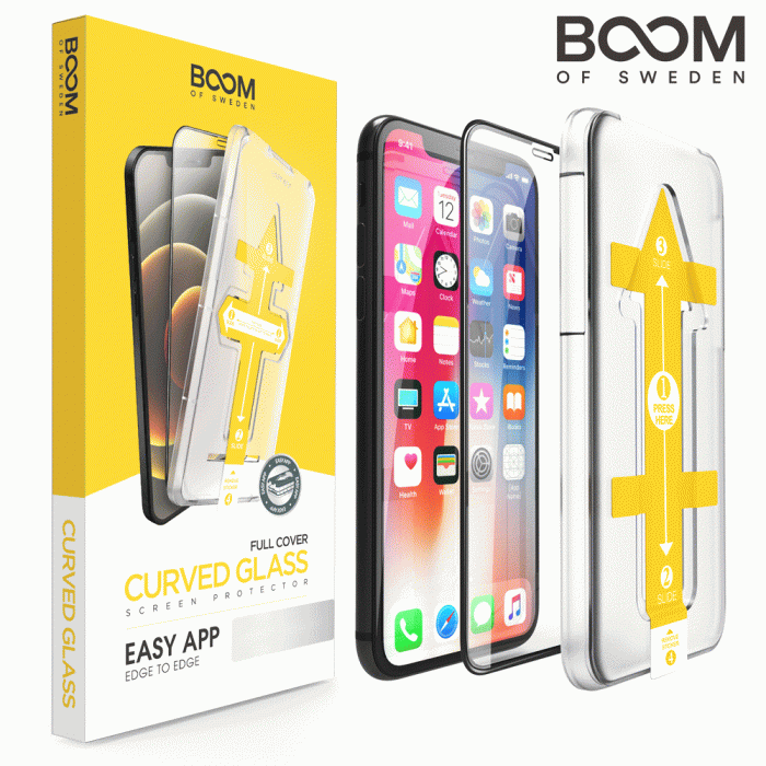 UTGATT5 - BOOM - Curved Glass Skrmskydd - iPhone X/Xs