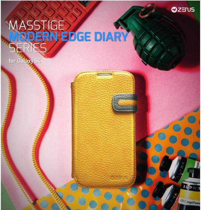 UTGATT4 - Zenus Masstige Modern Edge Diary till Samsung Galaxy S4 i9500 (Gul)