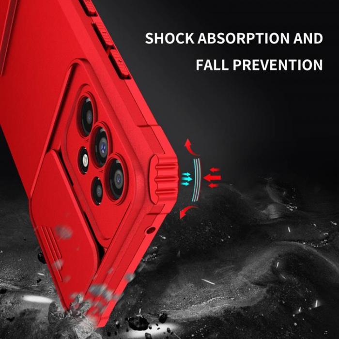 A-One Brand - Galaxy A53 5G Skal Kickstand Kameraskydd Slide - Rd