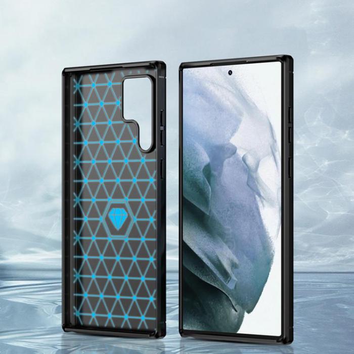 OEM - Carbon Flexible Skal Samsung Galaxy S22 Ultra - Svart