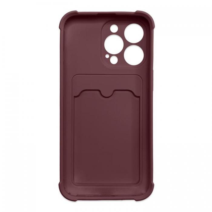 OEM - Armor iPhone 13 Pro Max Skal med Korthllare - Raspberry