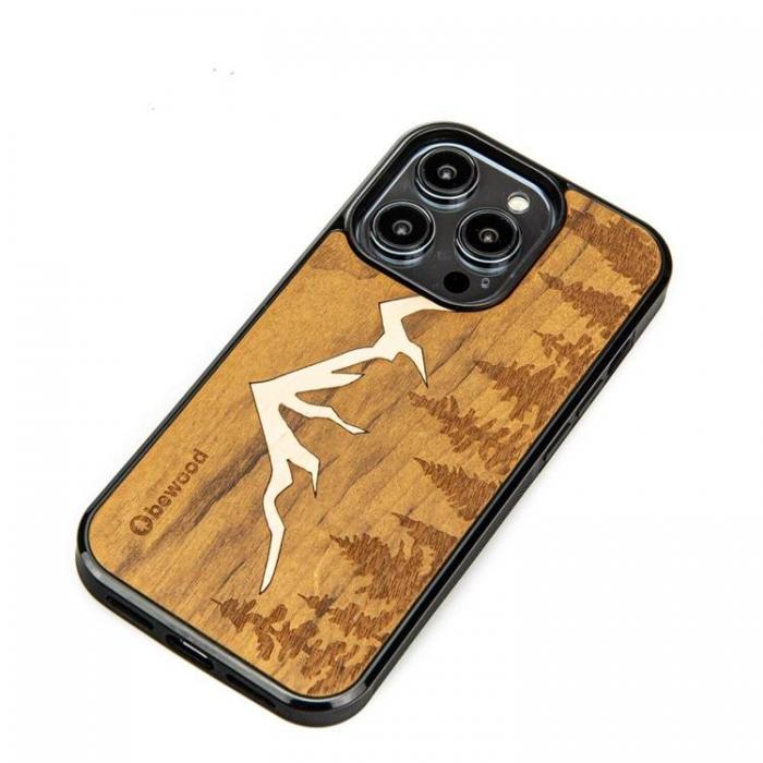 Bewood - Bewood iPhone 14 Pro Mobilskal Wooden Mountains Lmbuia - Brun