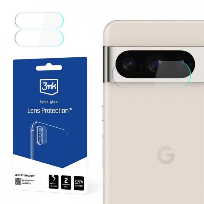 3MK - 3MK Google Pixel 8 Pro Kameralinsskydd i Hrdat Glas- Clear