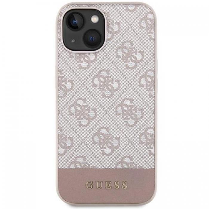 Guess - Guess iPhone 15/14/13 Mobilskal 4G Stripe Collection - Rosa