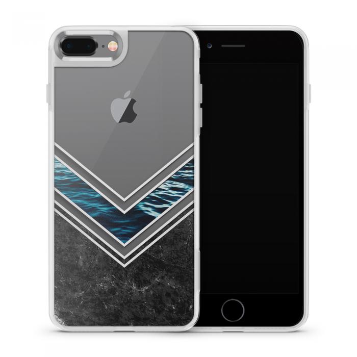UTGATT5 - Fashion mobilskal till Apple iPhone 8 Plus - Marble river-arrow