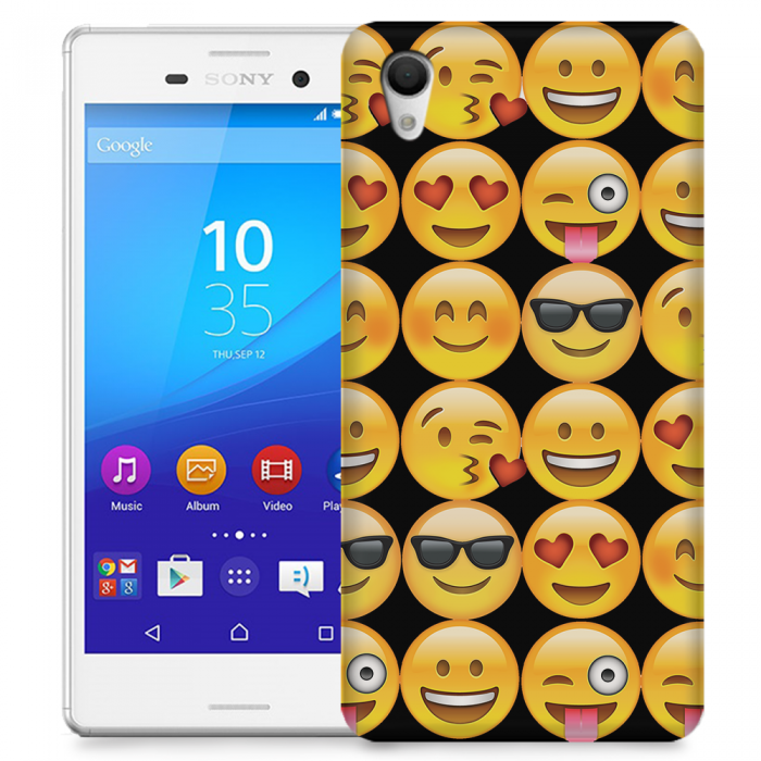 UTGATT5 - Skal till Sony Xperia M4 Aqua - Emoji - Smileys
