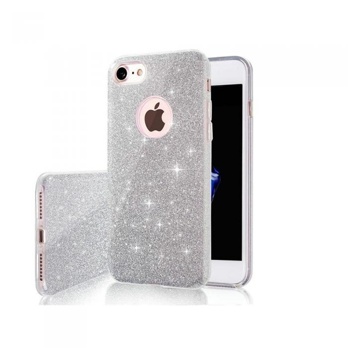 TelForceOne - Glitter iPhone 11 Pro Skal Silver - Skyddande Mobilfodral