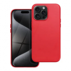 A-One Brand - iPhone 15 Pro Max Mobilskal Magsafe Läder - Röd