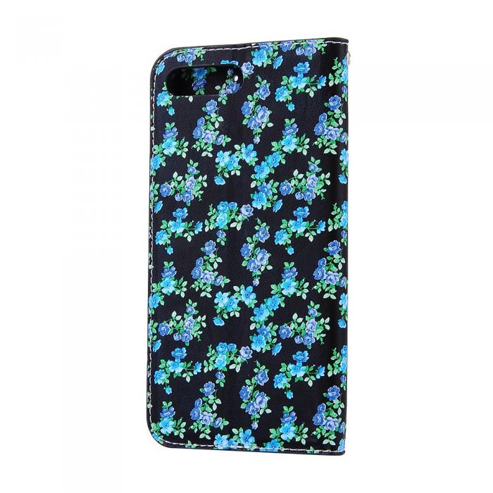 UTGATT1 - Booming Flowers Plnboksfodral till Apple iPhone 8 Plus - Bl