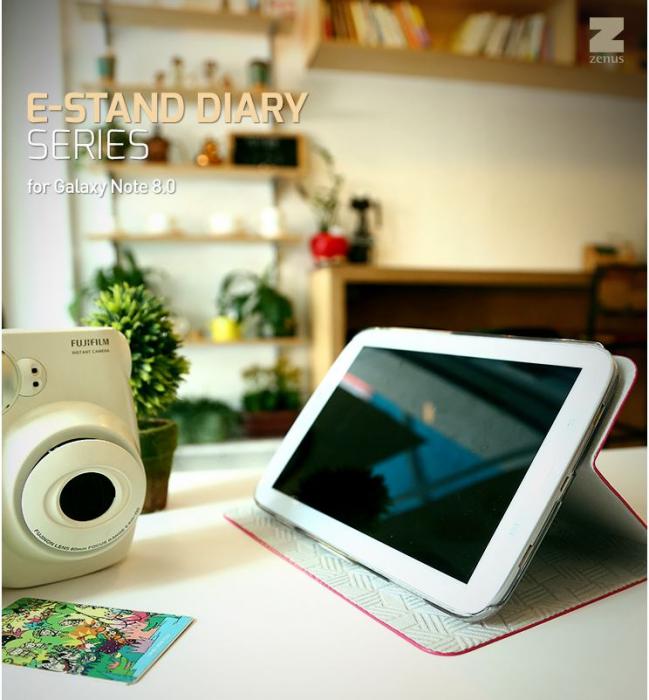 UTGATT4 - Zenus E-book vska till Samsung Galaxy Note 8.0 (Rosa)