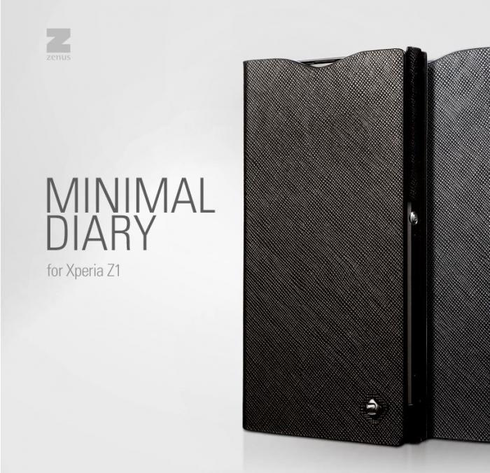 UTGATT4 - Zenus Prestige minimal diary vska till Sony Xperia Z1 (Vit)