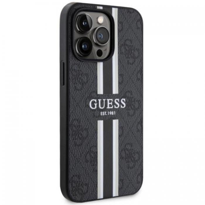 Guess - Guess iPhone 13 Pro/13 Mobilskal MagSafe 4G Printed Stripes - Svart