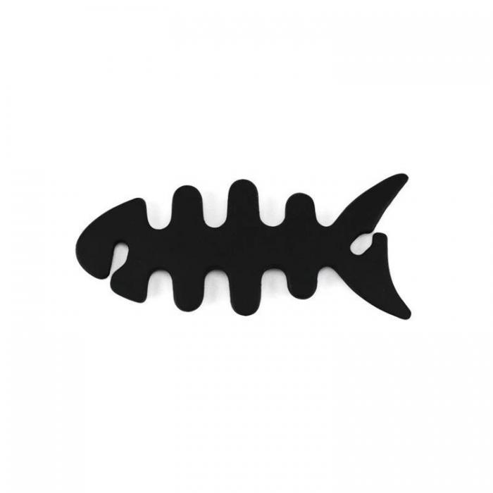 A-One Brand - Kabelhllare fr Hrlurar Fish-shaped - Svart