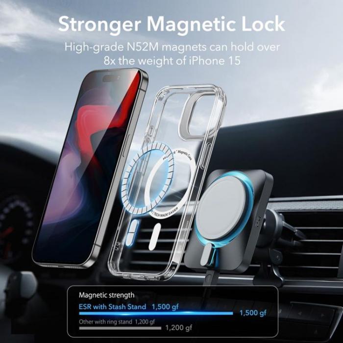 ESR - ESR iPhone 15 Pro Max Mobilskal Magsafe Kickstand Halolock