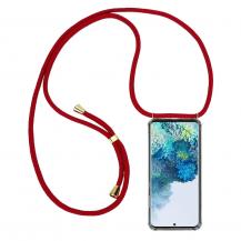 CoveredGear-Necklace - Boom Galaxy S20 mobilhalsband skal - Maroon Cord