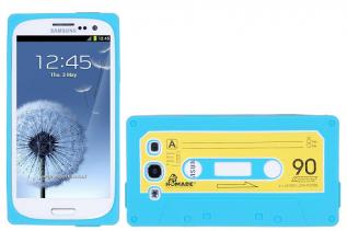 A-One Brand - Cassette silikon skal till Samsung Galaxy S3 i9300 (Ljus Blå)