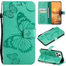 OEM - Fjärilar Plånboksfodral iPhone 13 Pro - Turkos