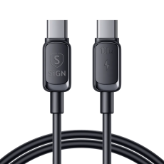 SiGN - SiGN USB-C till USB-C Kablar 0.25m 100W - Svart