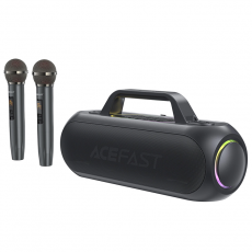 Acefast - Acefast Trådlös Högtalare Med 2 Microphone - Svart