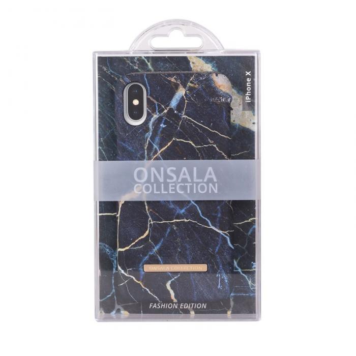 Onsala Collection - Onsala Collection mobilskal till iPhone XS / X - Black Galaxy Marble