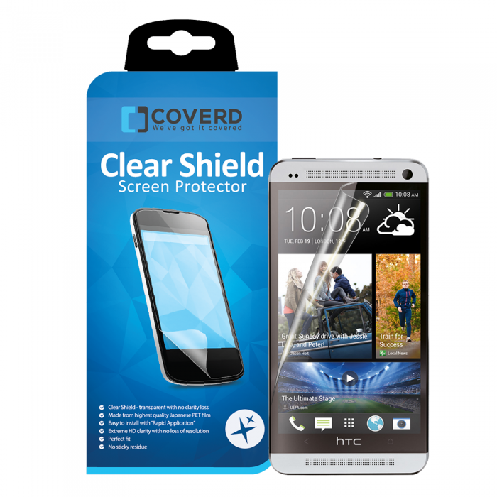 CoveredGear Clear Shield skrmskydd till HTC One