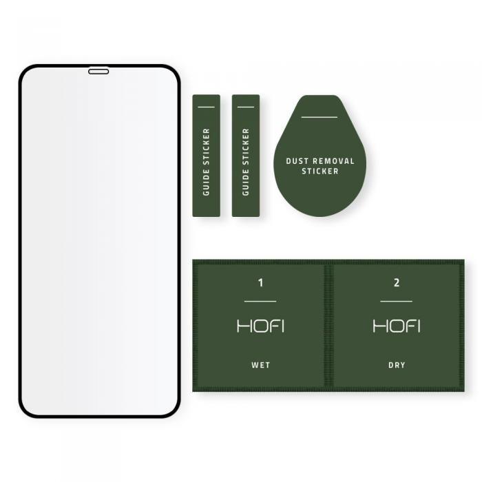 Hofi - HOFI Full Pro Hrdat Glas Skrmskydd iPhone 12 & 12 Pro - Svart