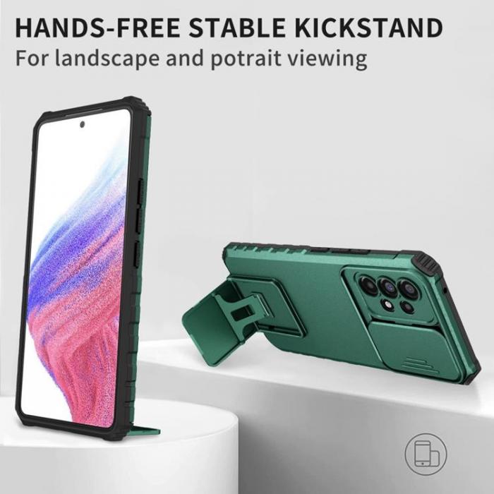 A-One Brand - Galaxy A33 5G Skal Kickstand Kameraskydd Slide - Grn