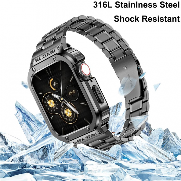 A-One Brand - Apple Watch 6/5/4/SE (44mm) Armband Metall - Tarnish