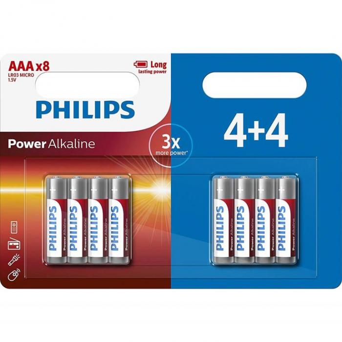 UTGATT1 - Philips Batteri Alkaliska LR03/AAA 8-pack