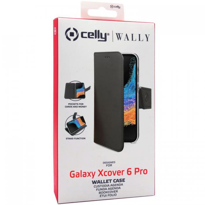 Celly - CELLY Galaxy Xcover6 Pro Plnboksfodral - Svart