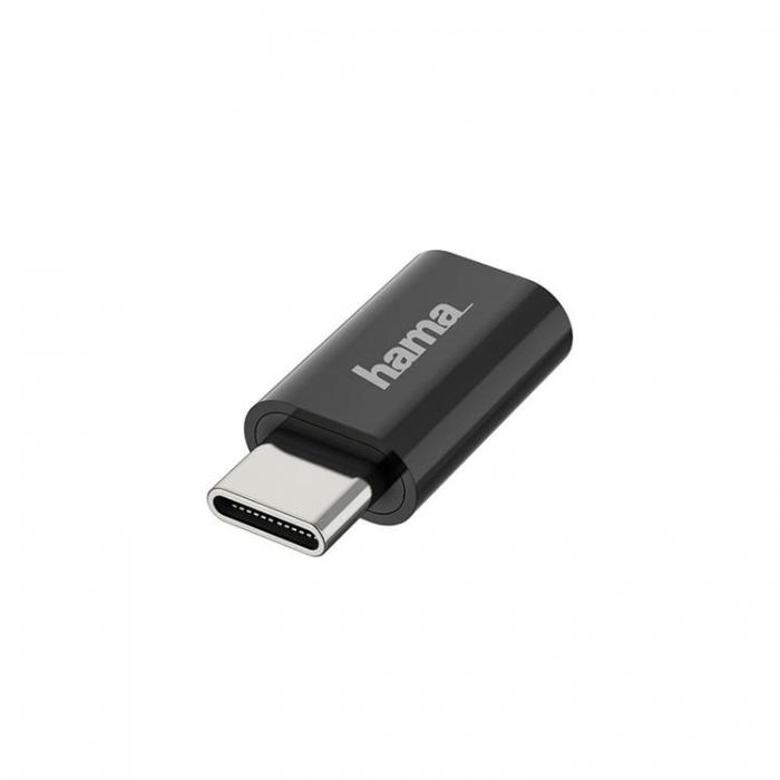 UTGATT1 - HAMA USB-C Adapter till Micro-USB USB 2.0 - 480 Mbps - Svart