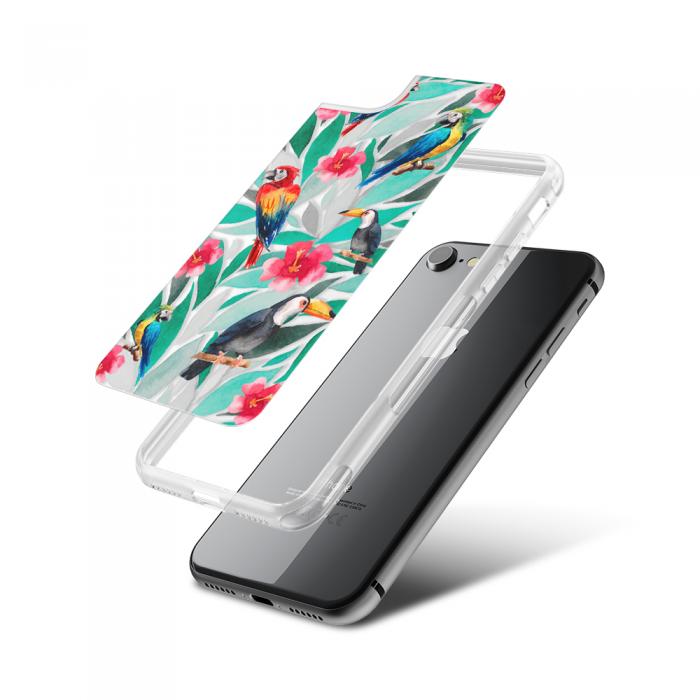 UTGATT5 - Fashion mobilskal till Apple iPhone 7 - Parrot jungle