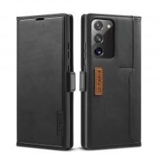 LC.imeeke - LC.IMEEKE Leather Fodral Till Samsung Galaxy Note 20 - Svart