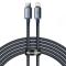 BASEUS - Baseus Crystal Shine USB-C Till Lightening Kabel PD 20W 200cm - Svart