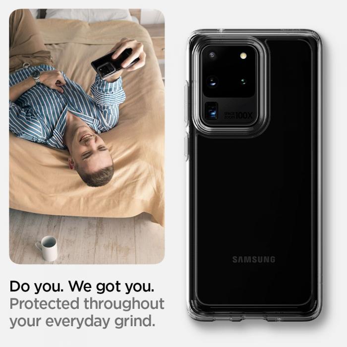 Spigen - SPIGEN Ultra Hybrid Skal till Samsung Galaxy S20 Ultra - Clear